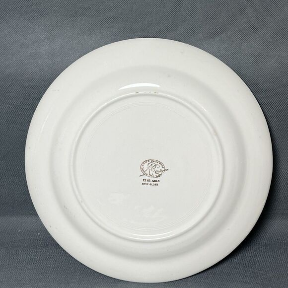 Dinner Plates 10" Royal China Rose Glory 24 Kt Gold-Set 12-Vintage 1950s - Picture 5 of 16